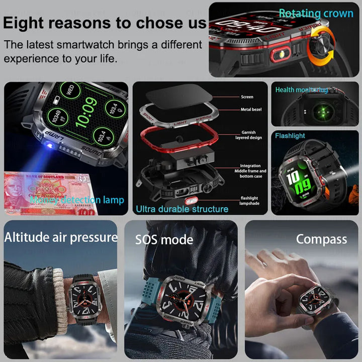 2024 New For Xiaomi Outdoor Military Smartwatch Men GPS