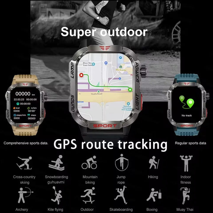 2024 New For Xiaomi Outdoor Military Smartwatch Men GPS