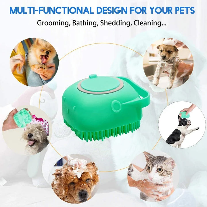 Pet Dog Shampoo Brush 2.7oz 80ml Cat Massage Comb